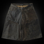 Load image into Gallery viewer, RUSTED CHOCOLATE LEATHER SHORTS
