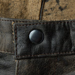 Load image into Gallery viewer, RUSTED CHOCOLATE LEATHER SHORTS
