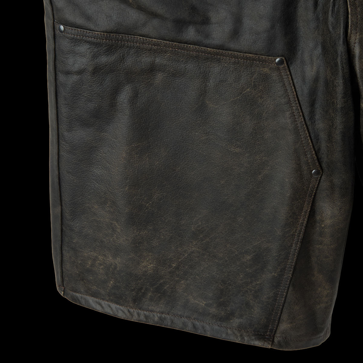 RUSTED CHOCOLATE LEATHER SHORTS