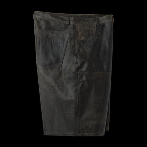 RUSTED CHOCOLATE LEATHER SHORTS