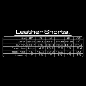 RUSTED CHOCOLATE LEATHER SHORTS